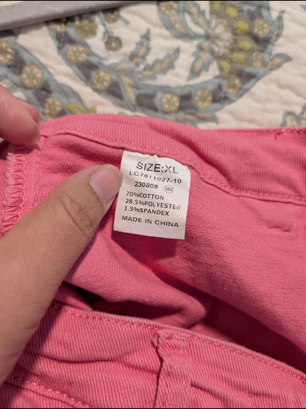 Pink Denim Skort Women’s XL Stretch Mini Skirt Shorts Casual Y2K - Picture 4 of 4